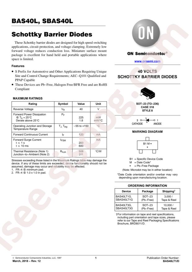 BAS40LT3G