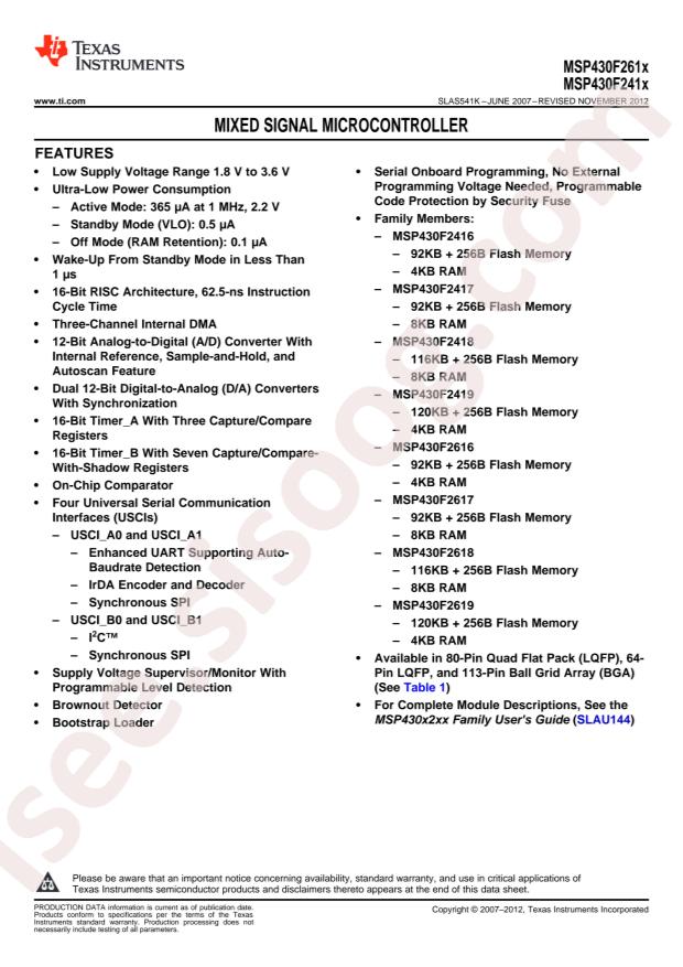 MSP430F2416TZQW
