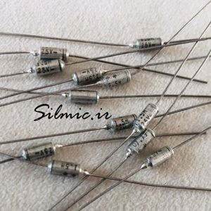 خازن تانتال نظامی 1.5 میکرو فاراد 25 ولت SIEMENS ساخت آلمان نوع اکسیال