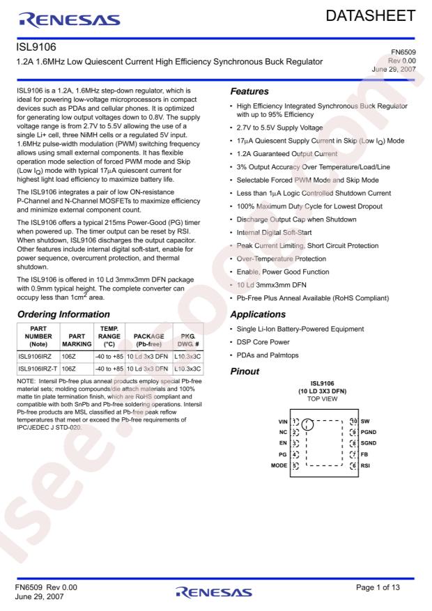 ISL9106IRZ-T