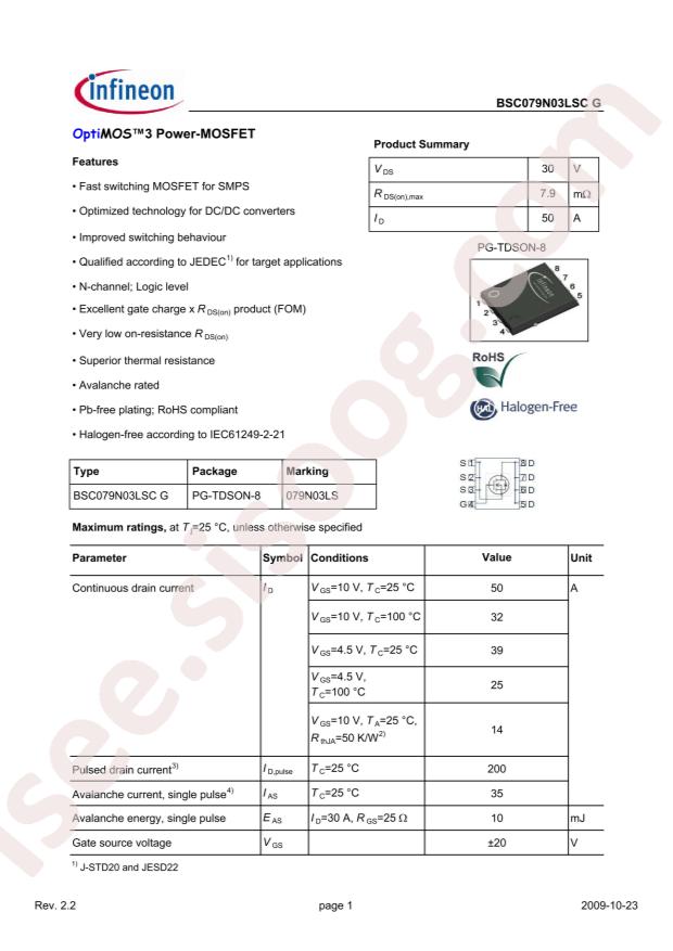 BSC079N03LSC G