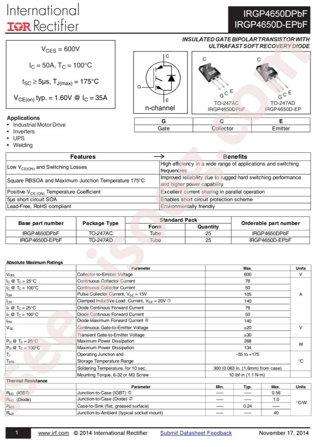 IRGP4650DPBF