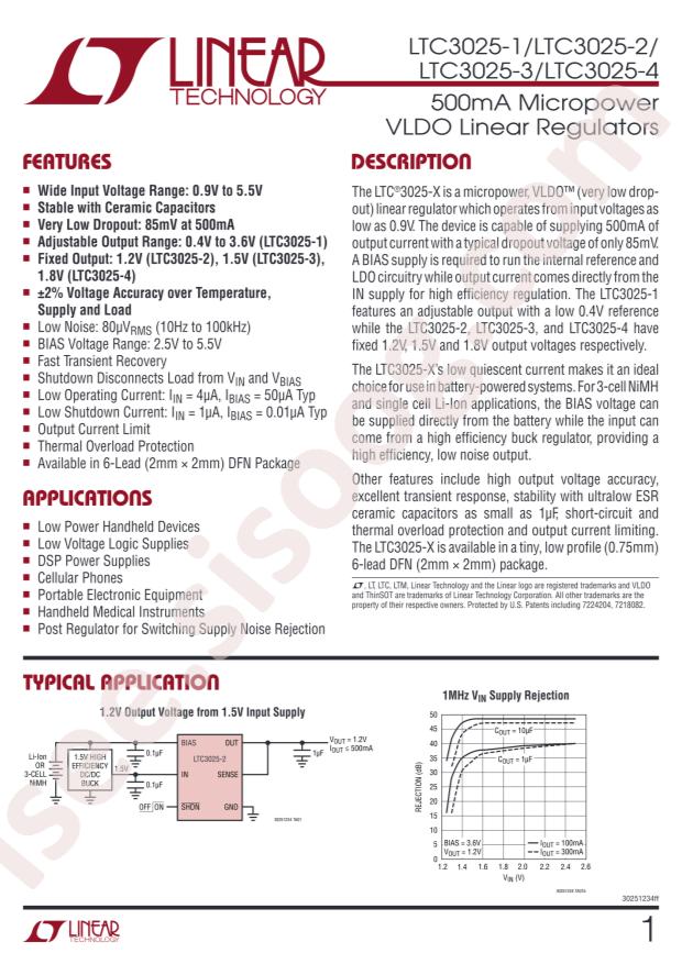 LTC3025IDC-1#TRPBF