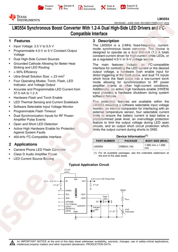 LM3554TME/NOPB