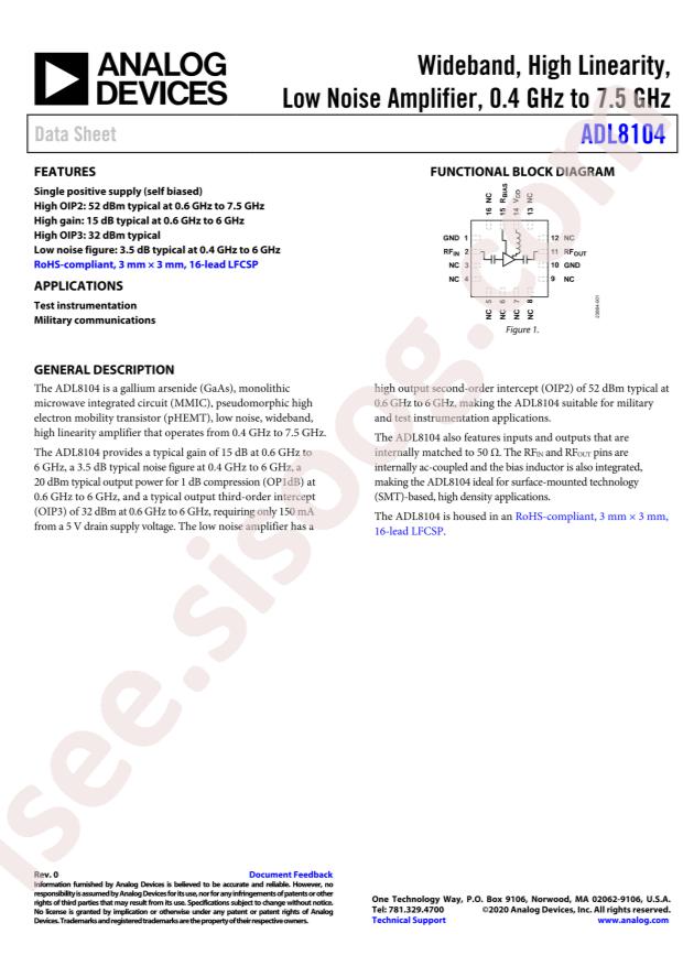 ADL8104ACPZN