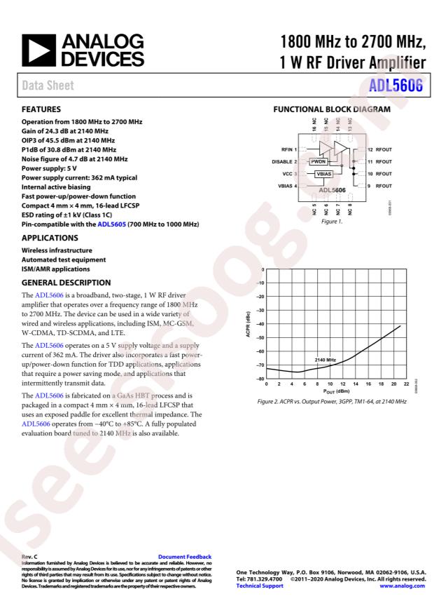 ADL5606ACPZ-R7