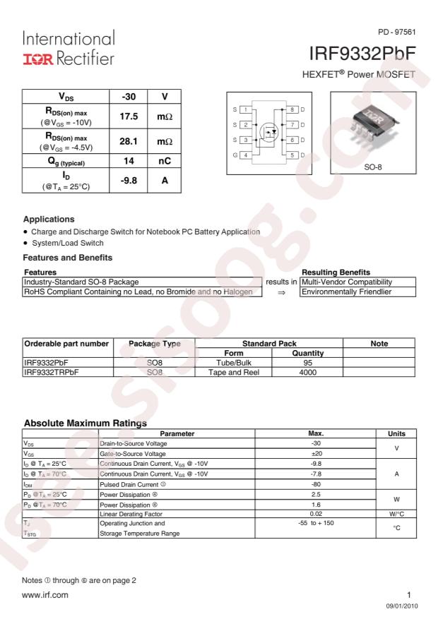 IRF9332TRPBF