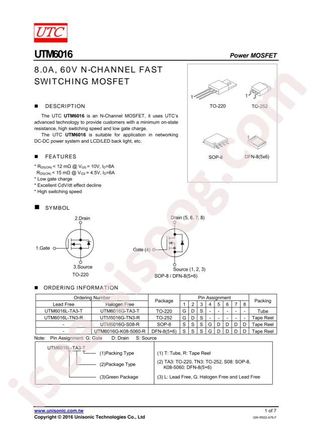 UTM6016G-SO8-R