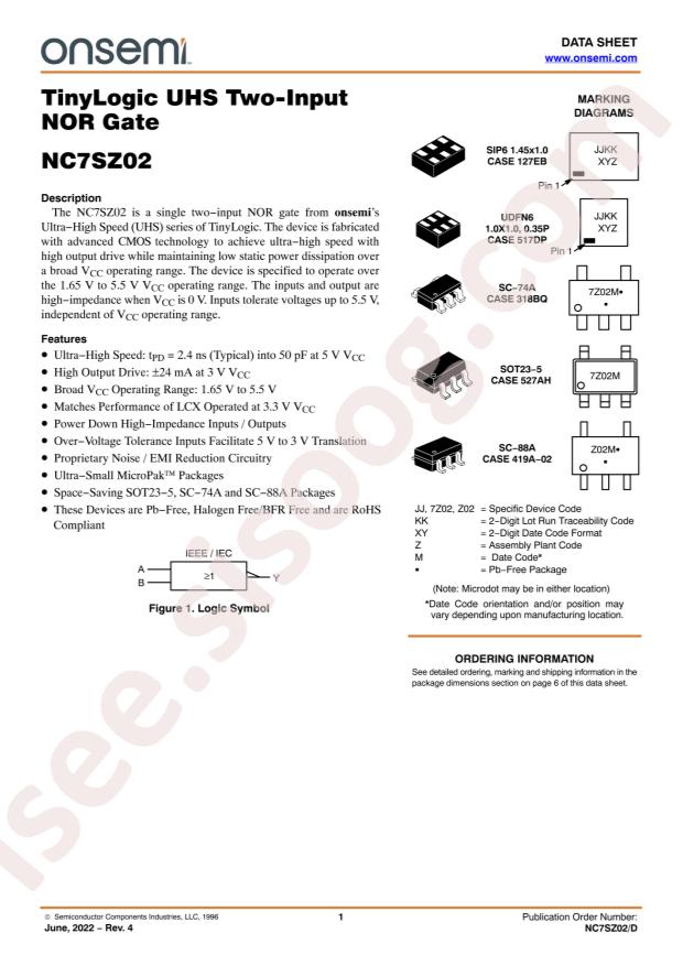 NC7SZ02L6X