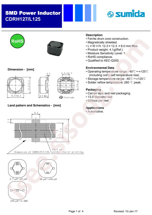 CDRH127L125NP-4R7NC