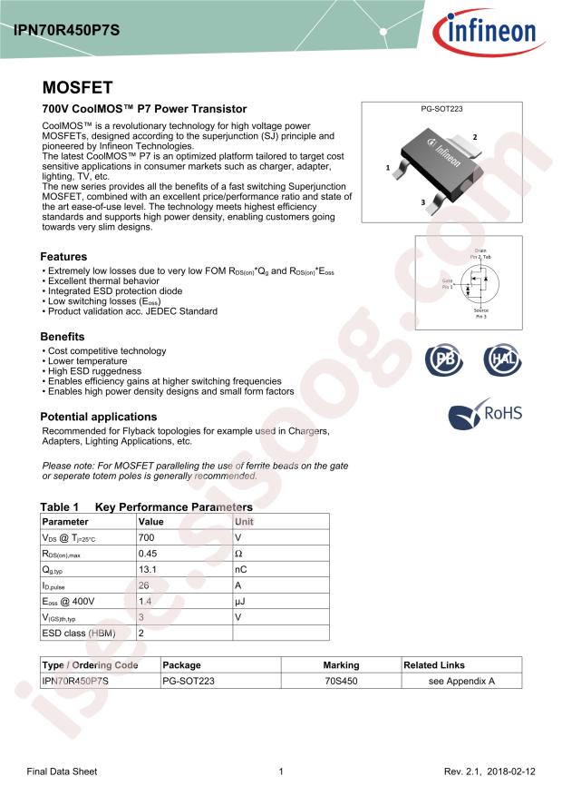 IPN70R450P7S