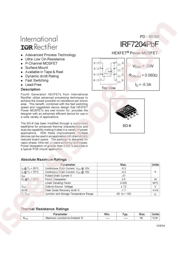 IRF7204TRPBF