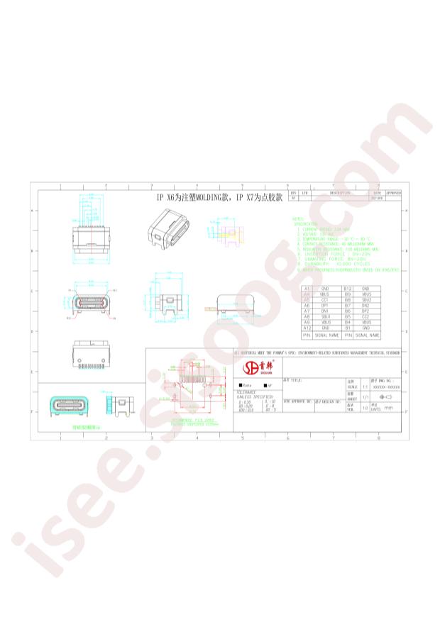 TYPE-C 16PFS 4J-H7.05 IPX6