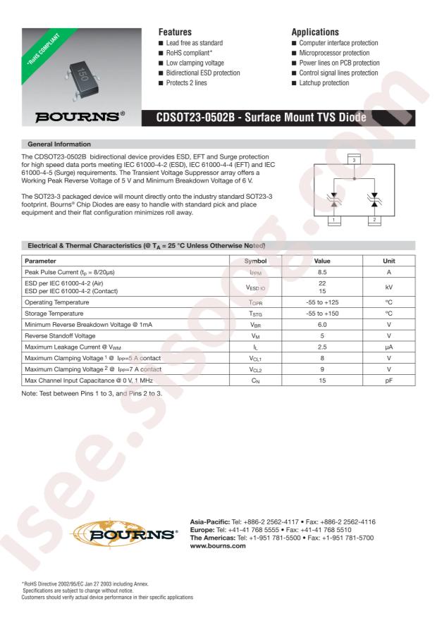 CDSOT23-0502B