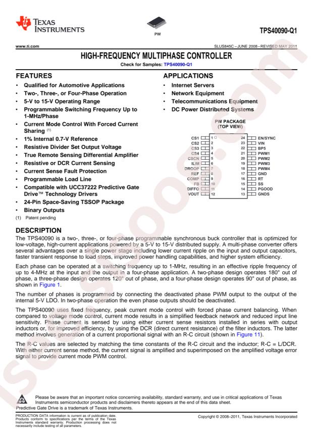 TPS40090QPWRQ1