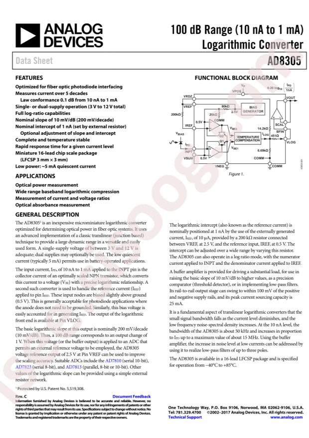 AD8305ACPZ-RL7