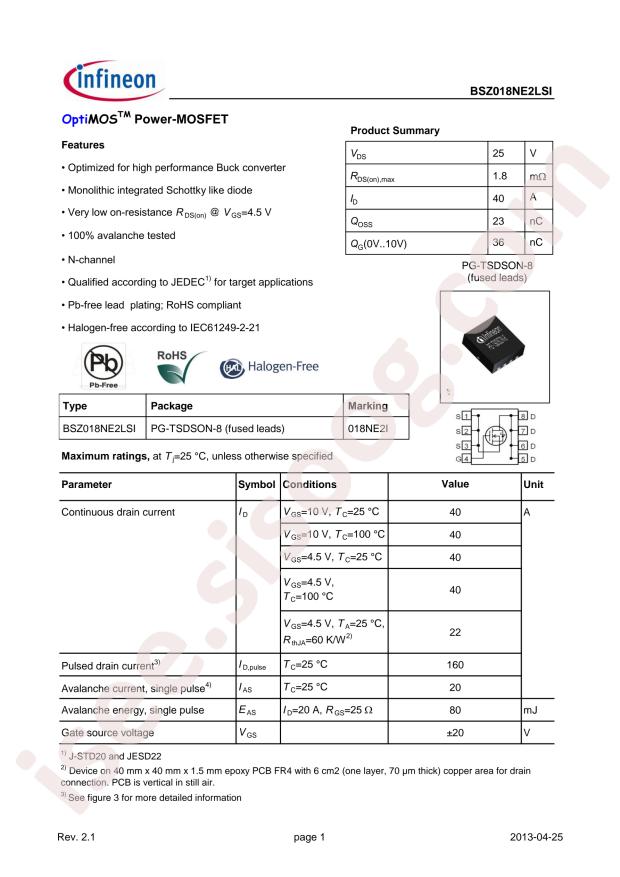 BSZ018NE2LSI