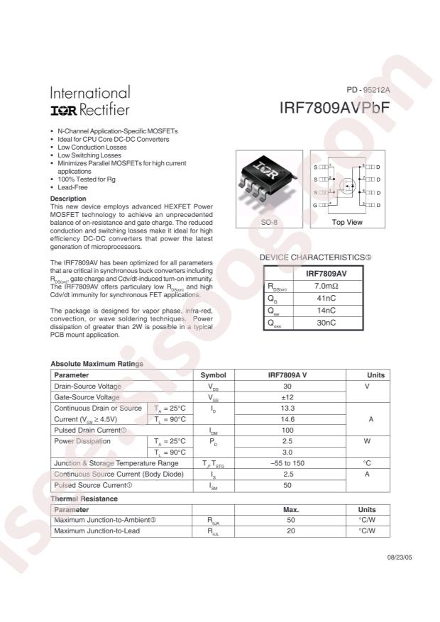 IRF7809AVTRPBF
