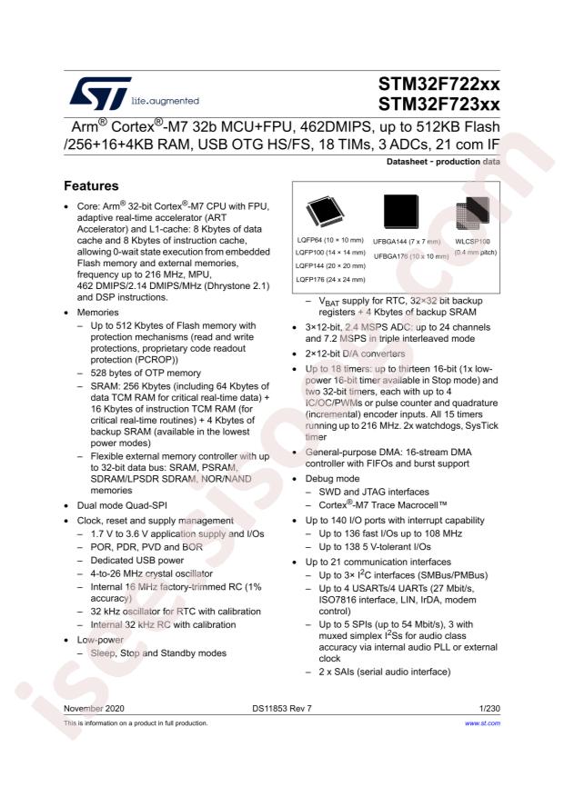 STM32F722ZET6TR