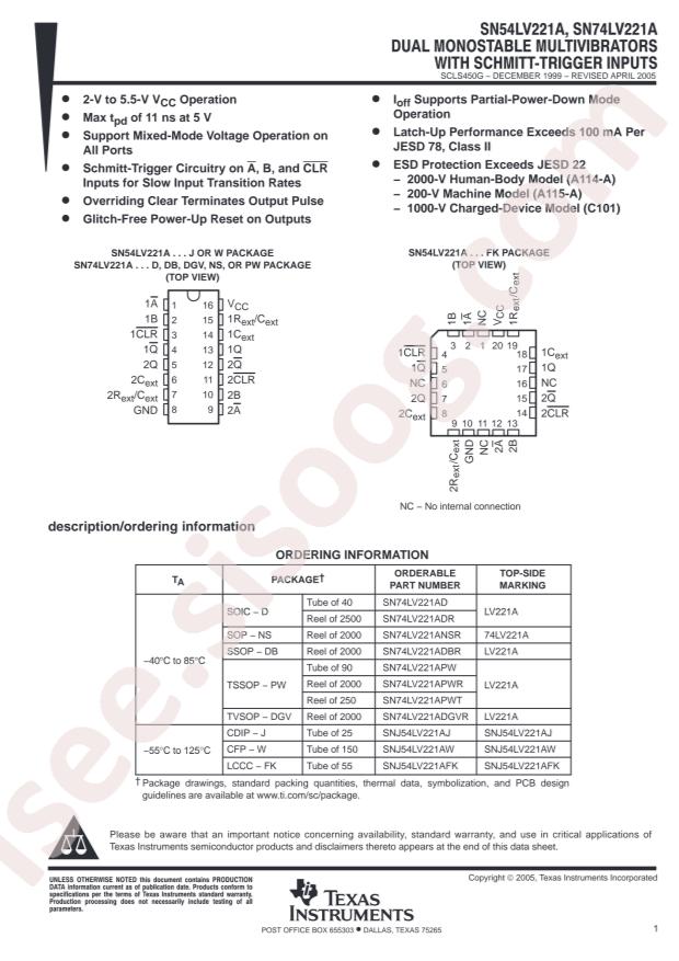 SN74LV221ADR