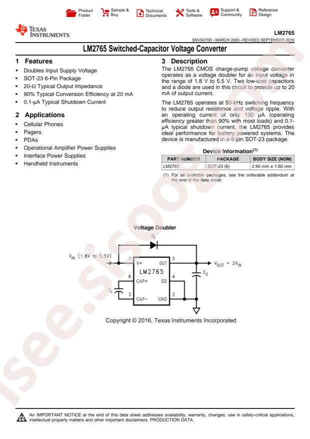 LM2765M6X/NOPB