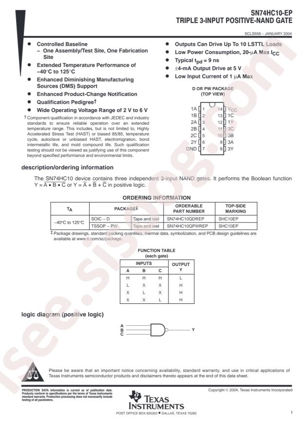 SN74HC10QDREP