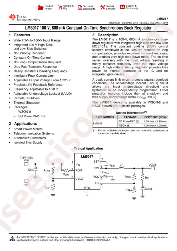 LM5017MRX/NOPB