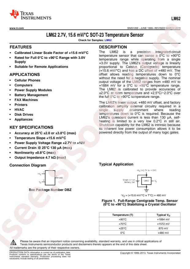 LM62BIM3/NOPB