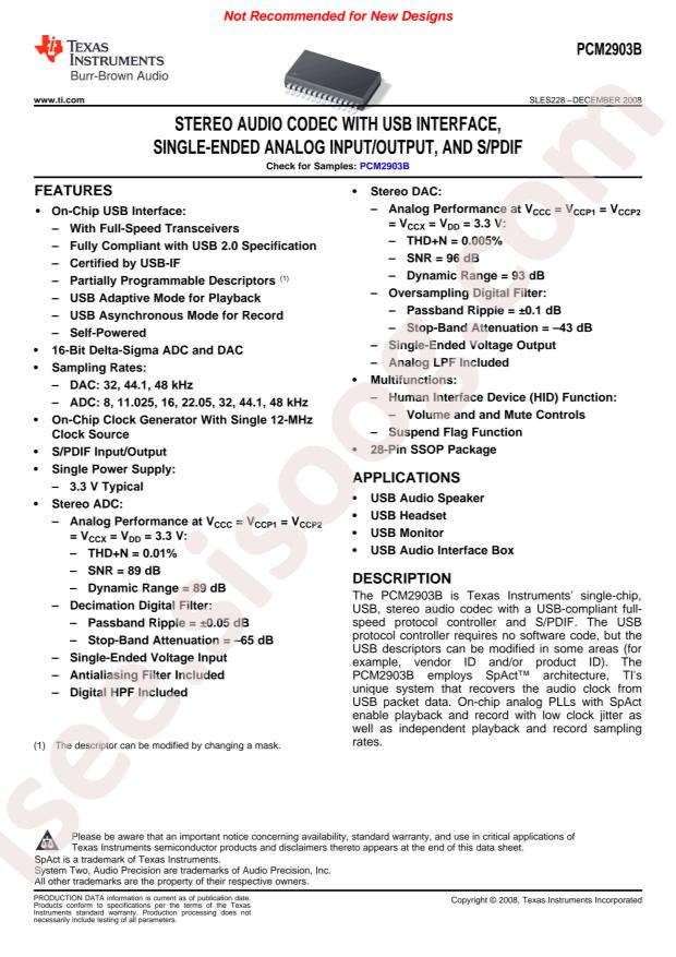 PCM2903BDBR