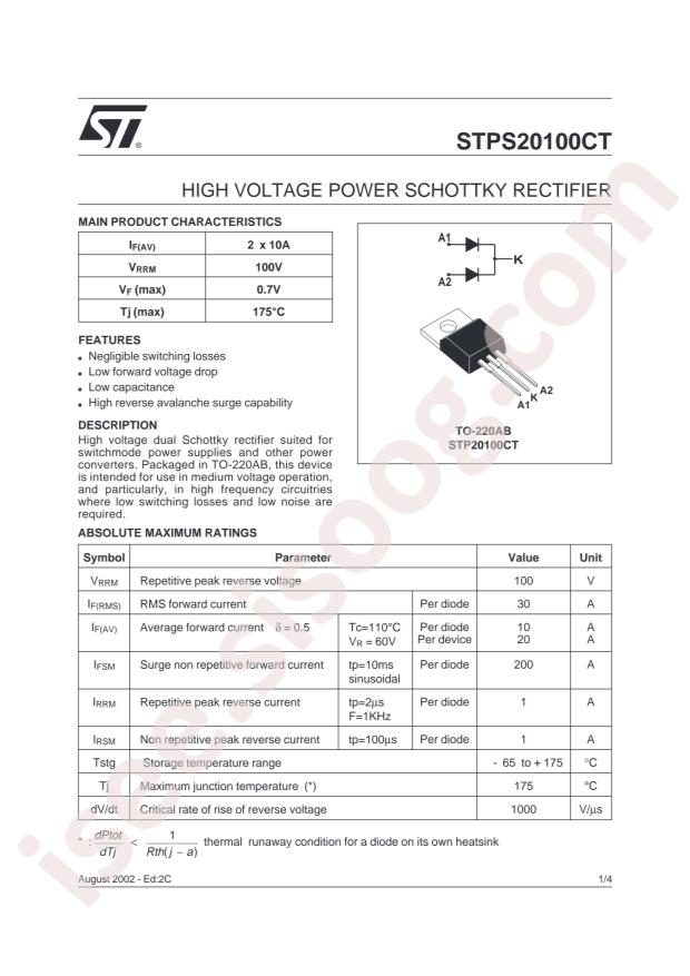 STPS20100CT