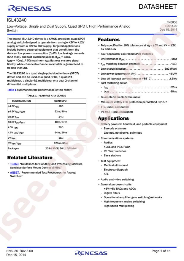 ISL43240IRZ