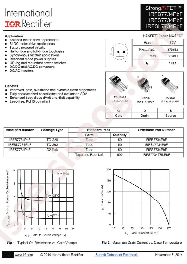 Infineon IRFS7734PBF