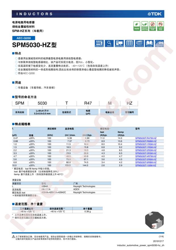 SPM5030T-3R3M-HZ