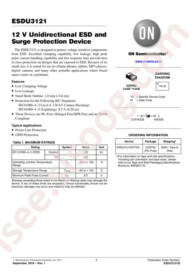 ESDU3121MXT5G