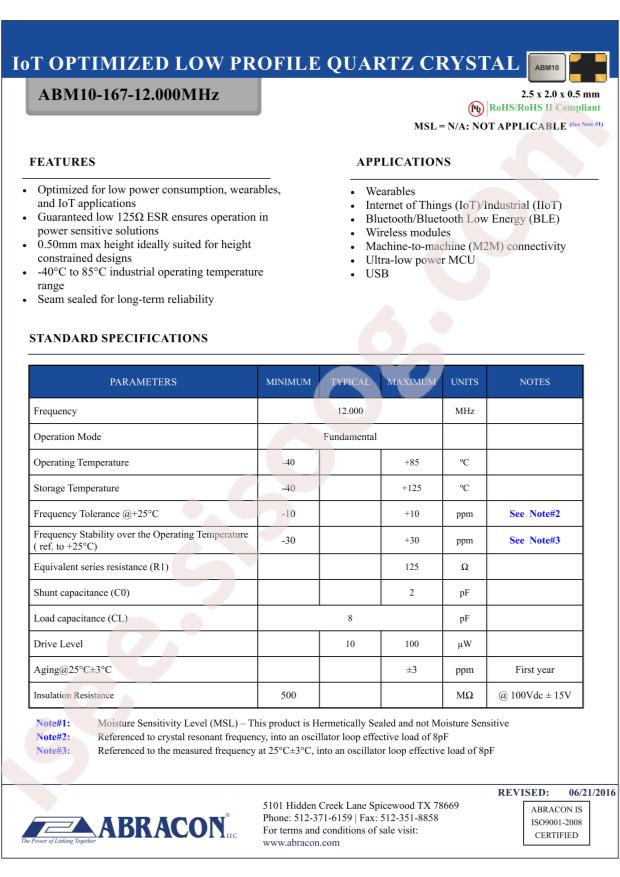 ABM10-167-12.000MHZ-T3