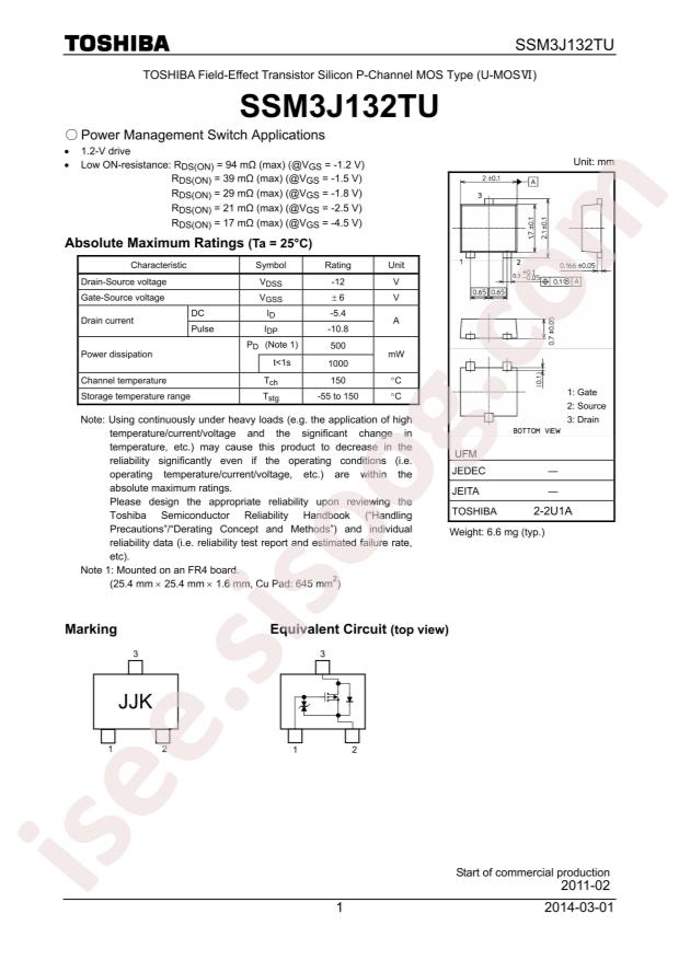 SSM3J132TU,LF