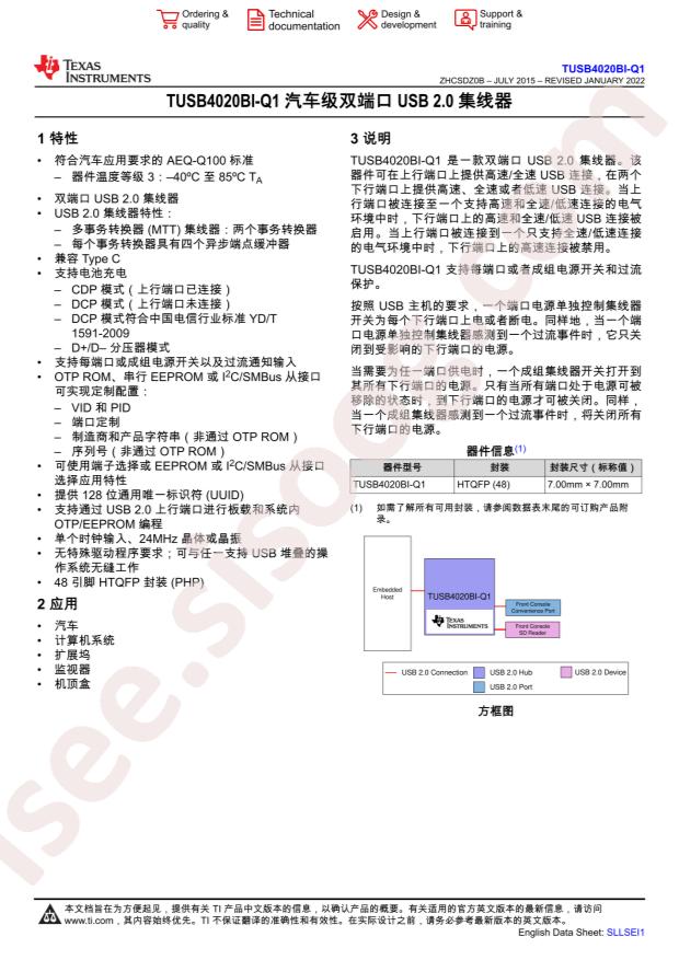 TUSB4020BIPHPRQ1