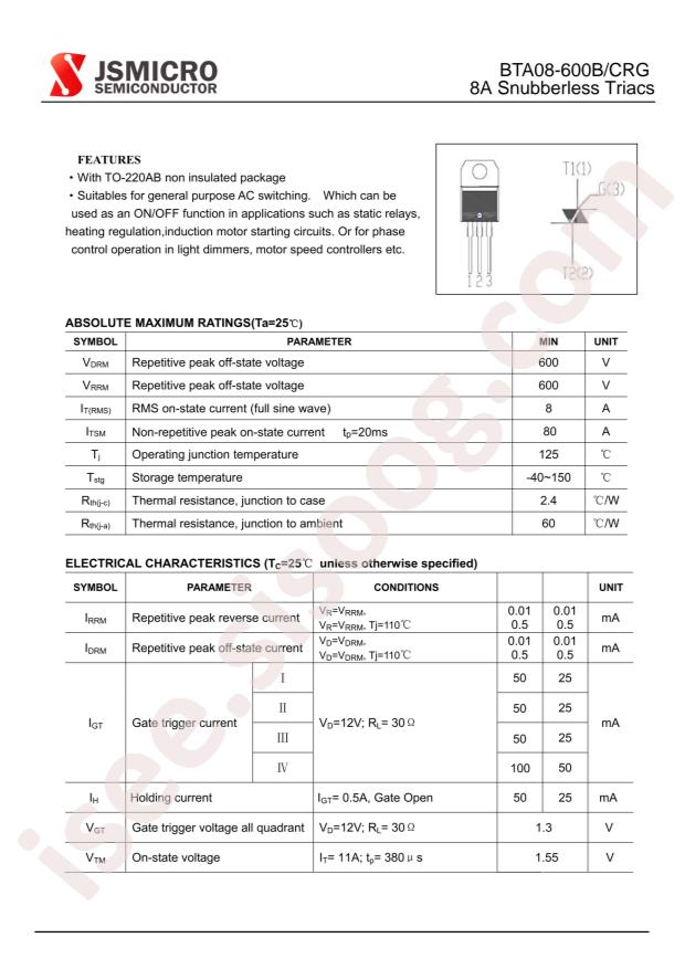 JSMSEMI BTA08-600BRG