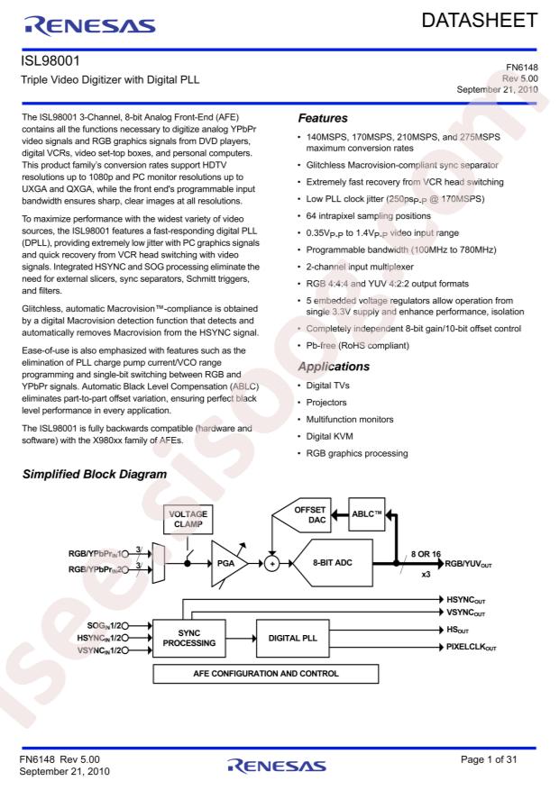 ISL98001IQZ-140