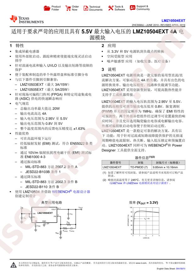 LMZ10504EXTTZ/NOPB