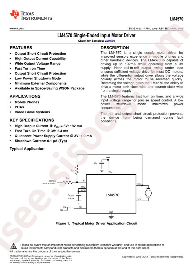 LM4570LQ/NOPB