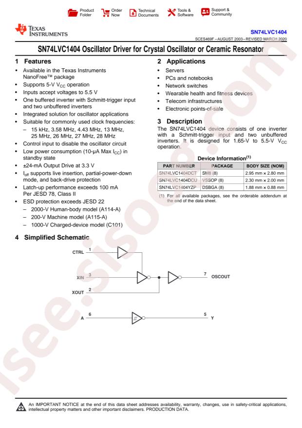 SN74LVC1404DCTR