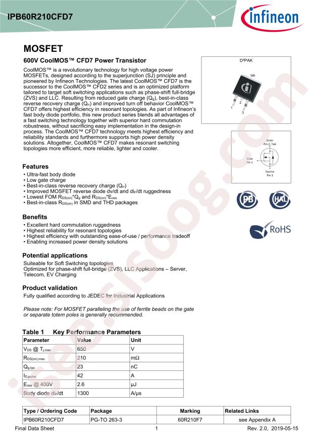 IPB60R210CFD7