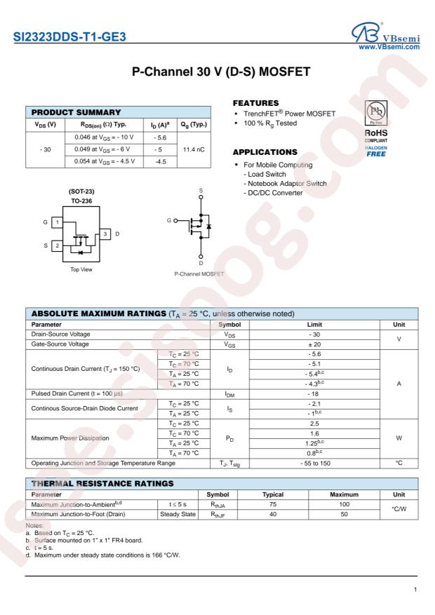 SI2323DDS-T1-GE3-VB