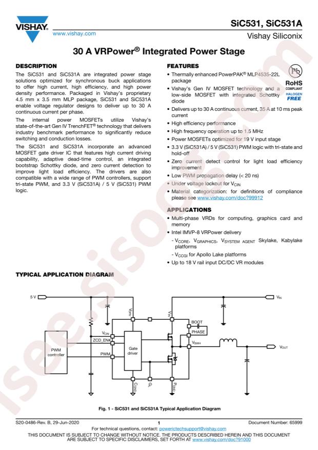 VISHAY SIC531ACD-T1-GE3