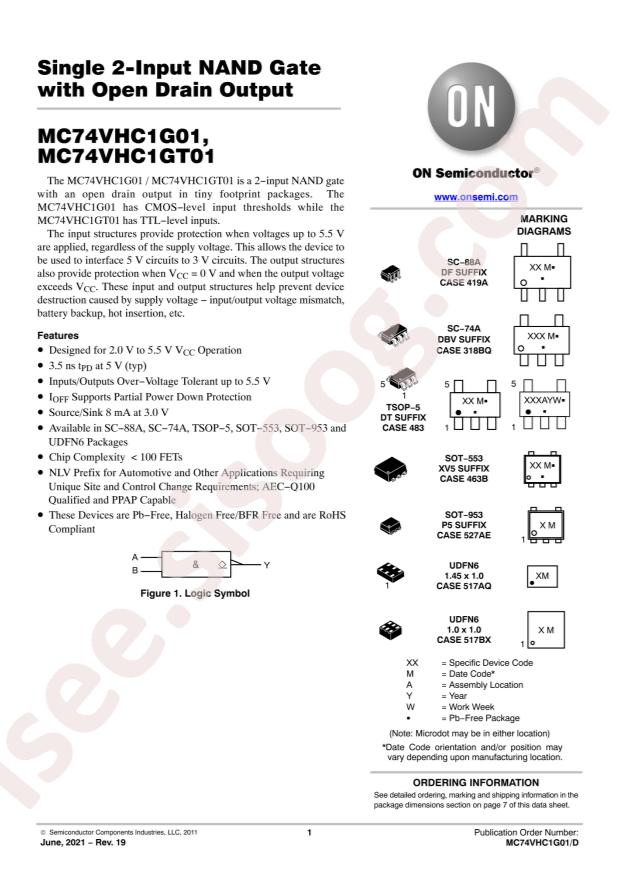 MC74VHC1G01DTT1G