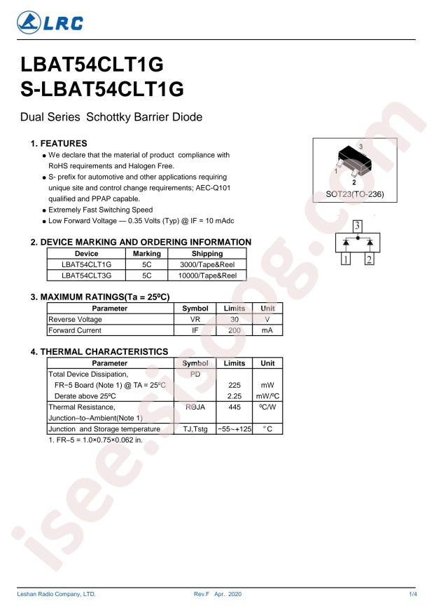 S-LBAT54CLT1G