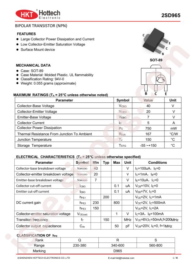 2SD965 HD