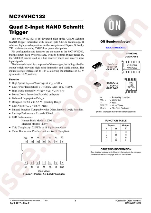 MC74VHC132DR2G