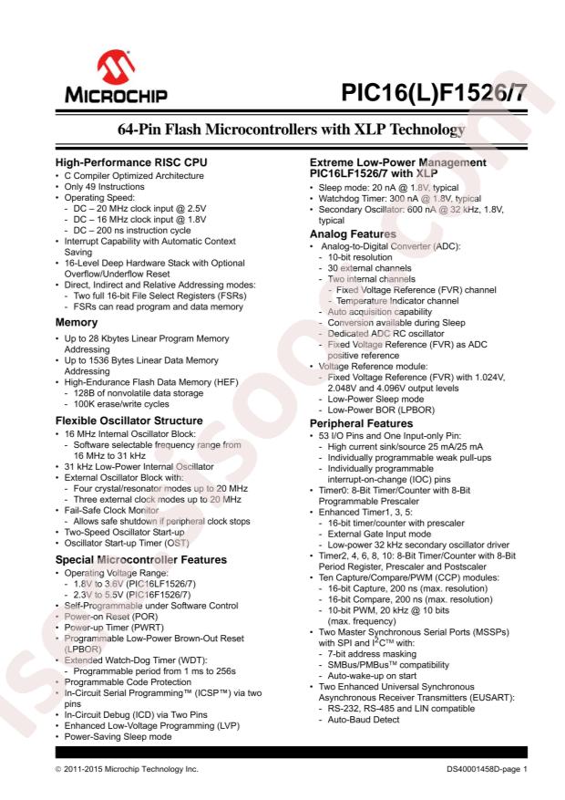 PIC16F1527-I/MR